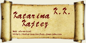 Katarina Kajtez vizit kartica